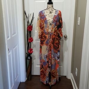 Women Bikini Beach Cardigan Floral Cover-Up (NWOT)